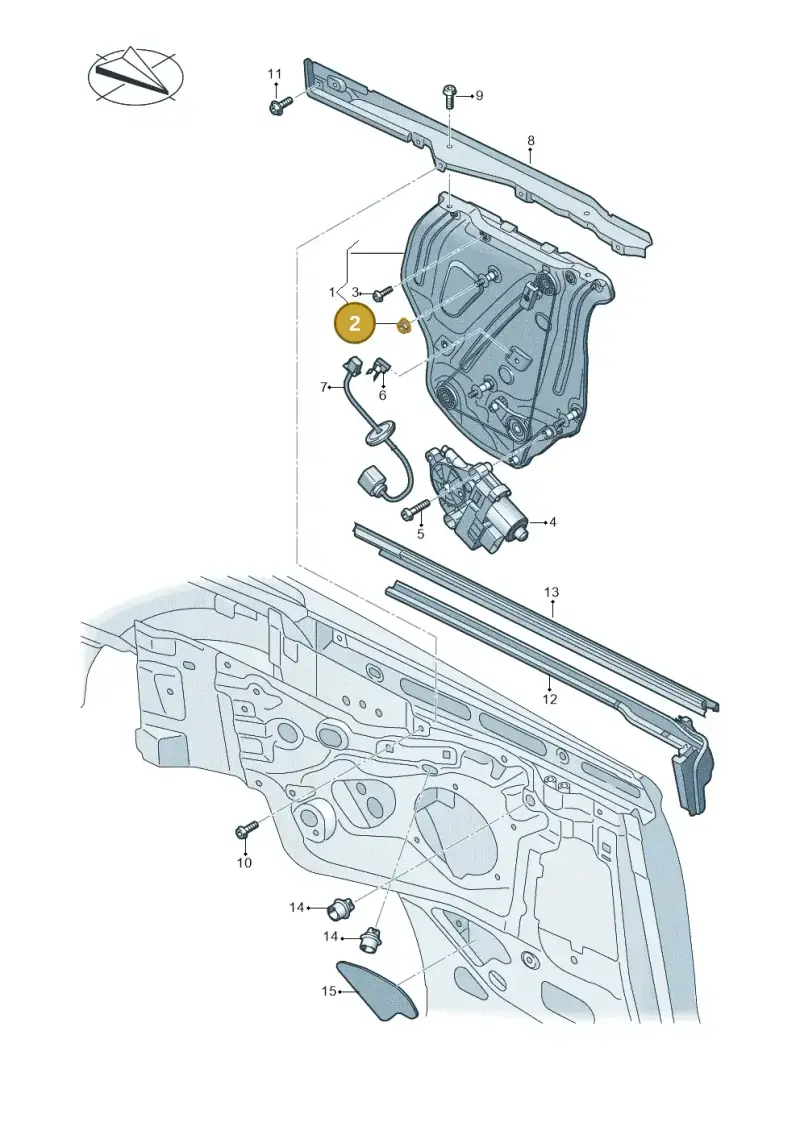 N90347103 — Audi A5 Cabriolet (2016-2025) diagram 848839600, position 2