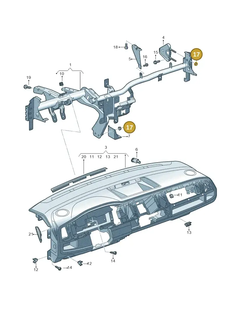 N90347104 — Volkswagen Single-cab transp. (2015-2019) diagram 861857030, position 17