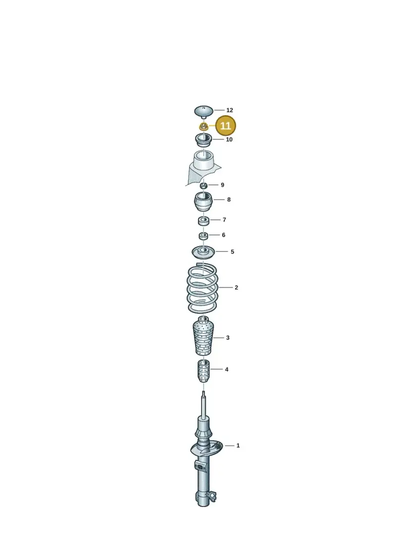 N90353604 — Volkswagen Up! 1.0 BlueMotion (2016-2023) diagram 12e411000, position 11