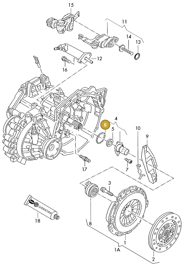 N90354301 — Volkswagen POLO CLASSIC/VARIANT (1996-1999) diagram 076043000, position 6