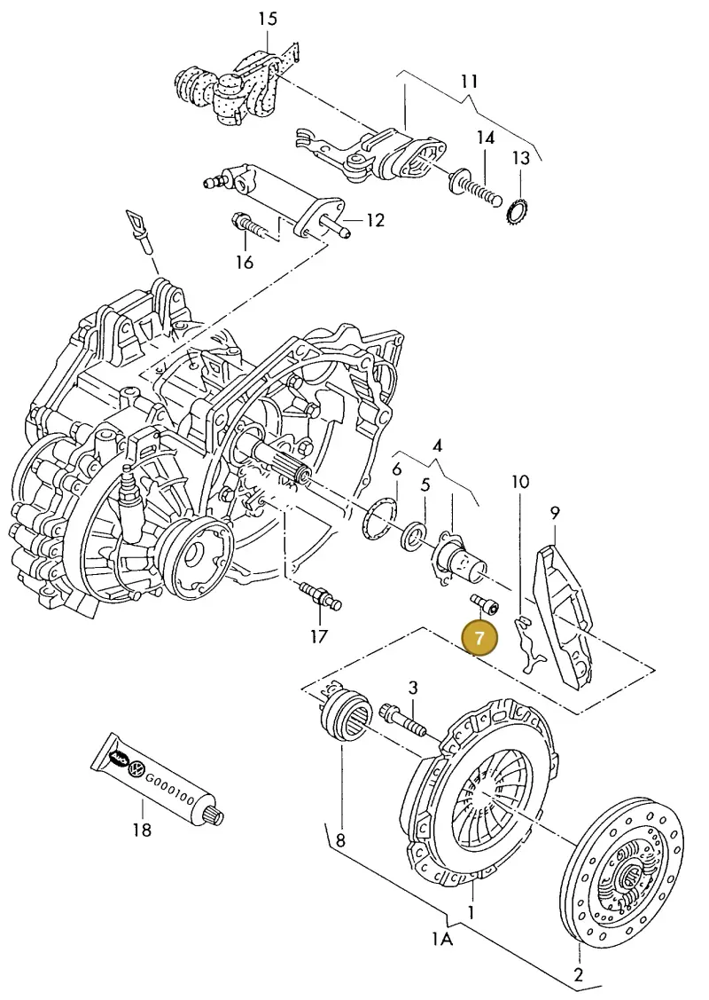 N90355404 — Volkswagen Passat (1994-1997) diagram 076043000, position 7