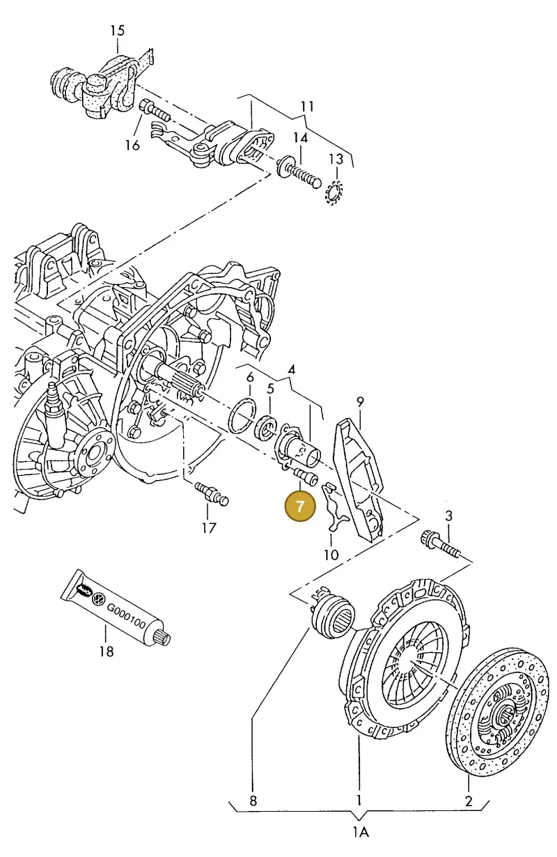 N90355404 — Volkswagen TRANSPORTER SYNCRO (1996-2003) diagram 169141100, position 7