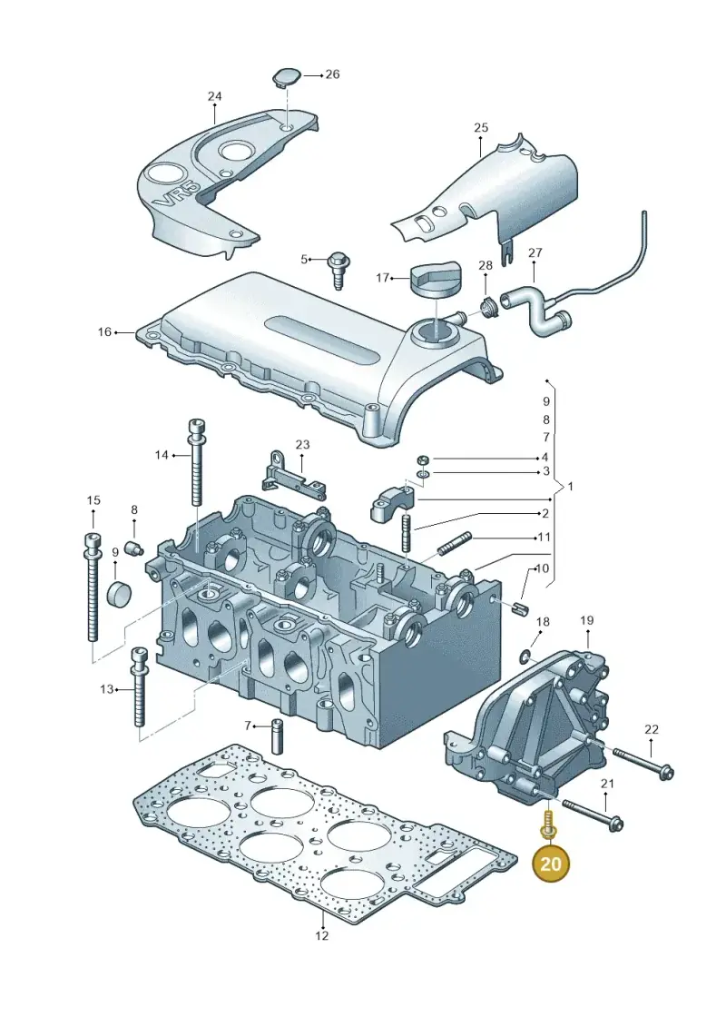 N90355902 — Volkswagen Jetta Wagon (2001-2001) diagram 195103600, position 20