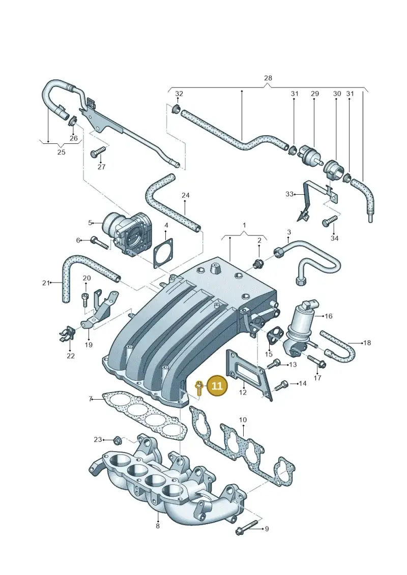 N90355903 — Volkswagen Transp. caravelle (2011-2015) diagram 410133200, position 11