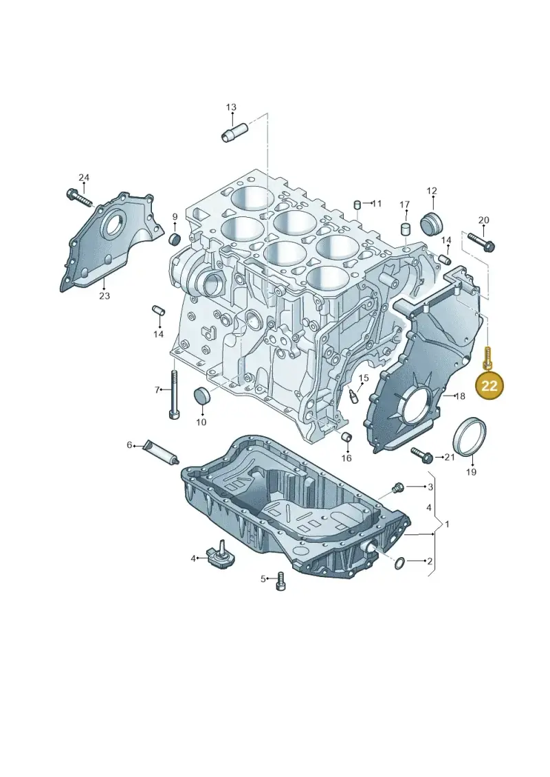 N90355903 — Volkswagen Passat/4Motion         08 (2007-) diagram 691103200, position 22