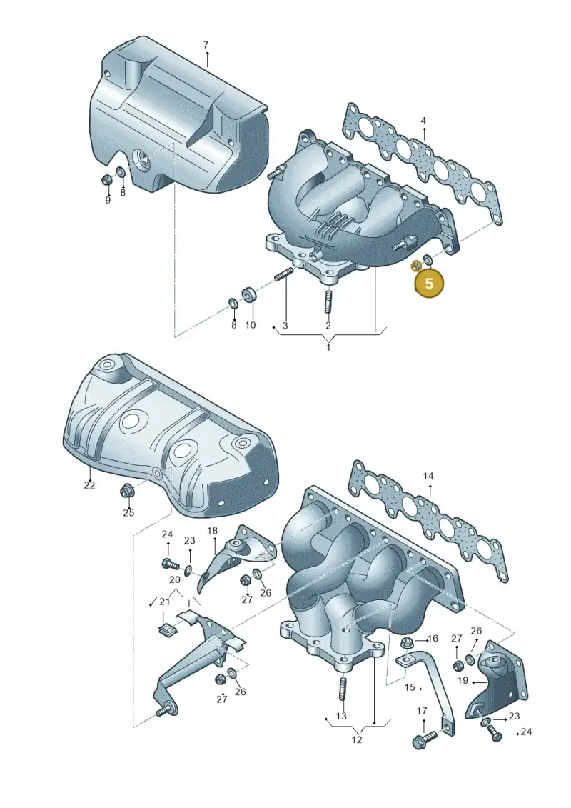 N90357201 — Volkswagen Polo (2008-2009) diagram 194253170, position 5