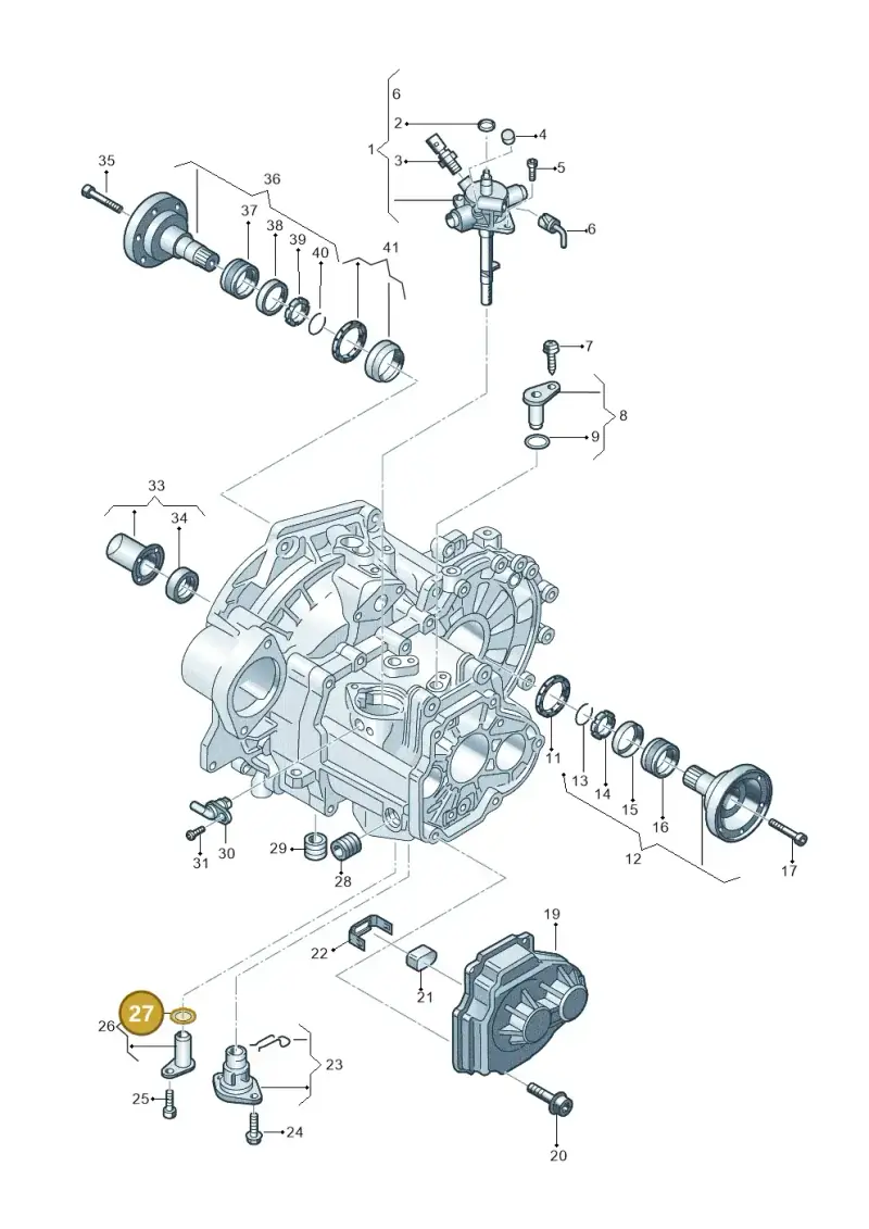 N90362001 — Volkswagen Golf 2.0 BlueMotion (2019-2024) diagram 827320020, position 27