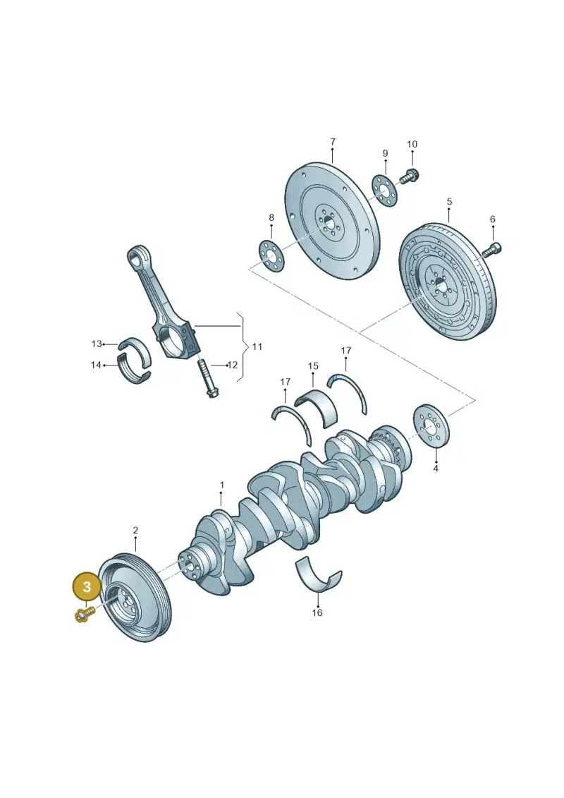 N90363004 — Volkswagen Beetle (2016-2019) diagram 474105600, position 3
