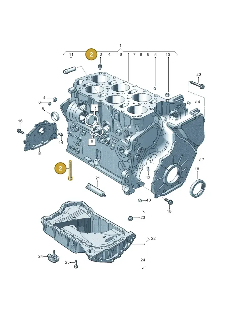 N90365801 — Volkswagen EOS 2.0 (2008-2010) diagram 474103300, position 2