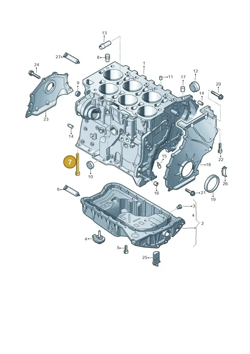 N90365801 — Volkswagen Touareg BlueMotion (2014-2018) diagram 787103100, position 7
