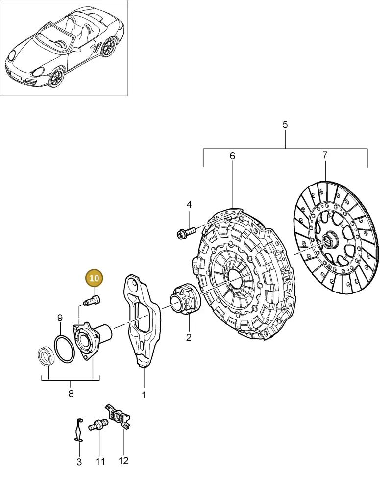 N90366301 — Porsche Boxster S (2004-2008) diagram p27301000, position 10