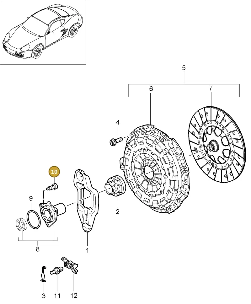 N90366301 — Porsche Cayman S (2005-2008) diagram p28301000, position 10