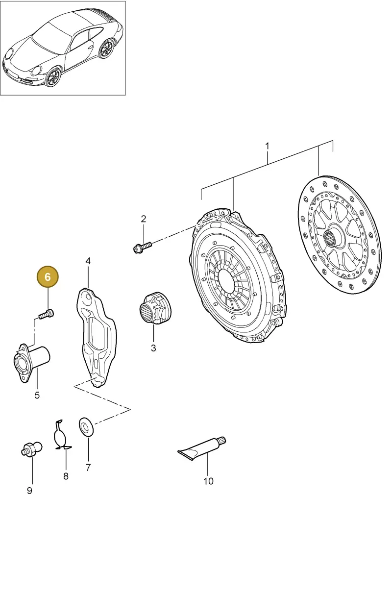 N90366301 — Porsche 911 Carrera (2008-2012) diagram p32301000, position 6