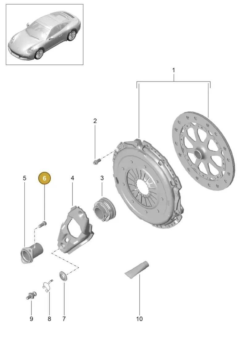 N90366301 — Porsche 911 (2016-2019) diagram p47301000, position 6