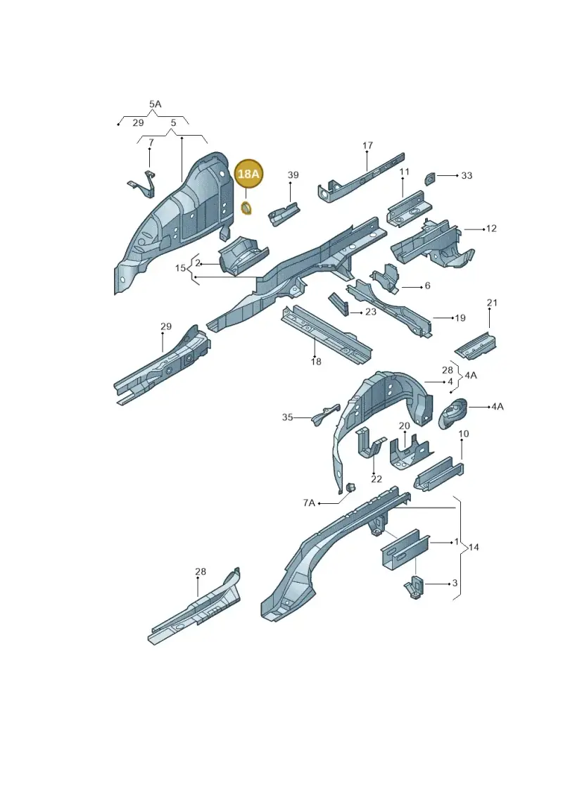 N90402801 — Volkswagen New Beetle (1998-2001) diagram 206803700, position 18A