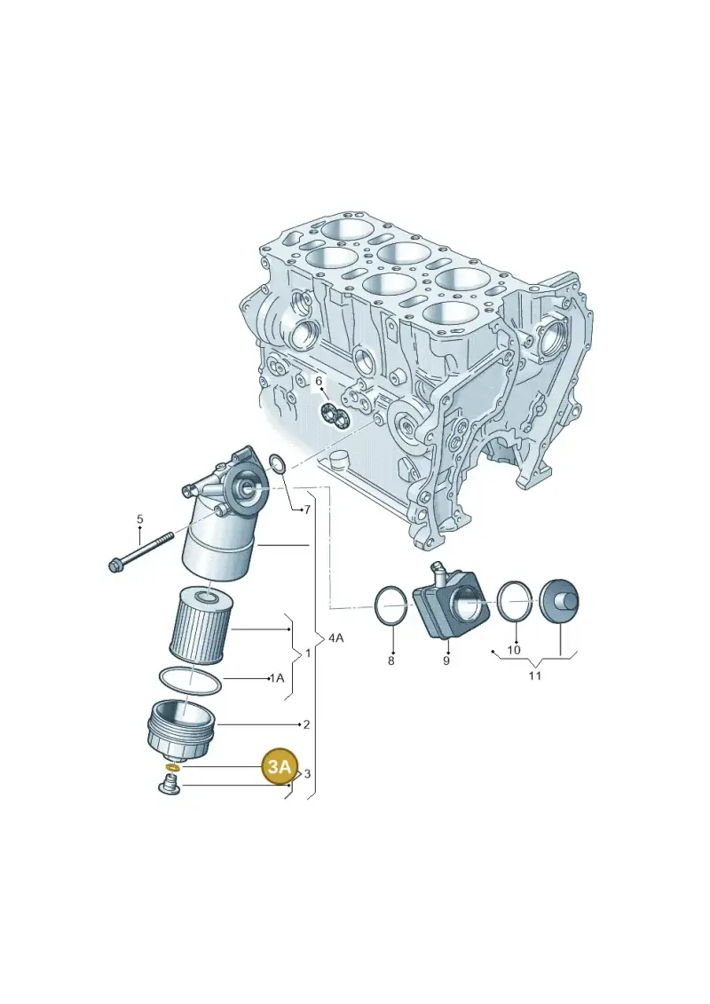 N90405402 — Volkswagen Touareg (2010-2012) diagram 478115700, position 3A