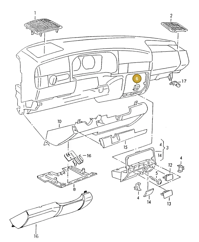 N90419003 — Volkswagen GOLF CABRIO (2002-2002) diagram 234857100, position 6