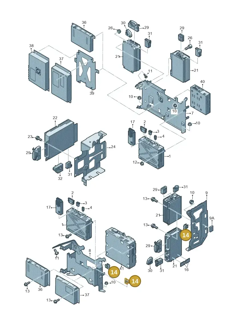 N90419003 — Audi A8/S8/qu. lang (2003-2007) diagram 291035400, position 14