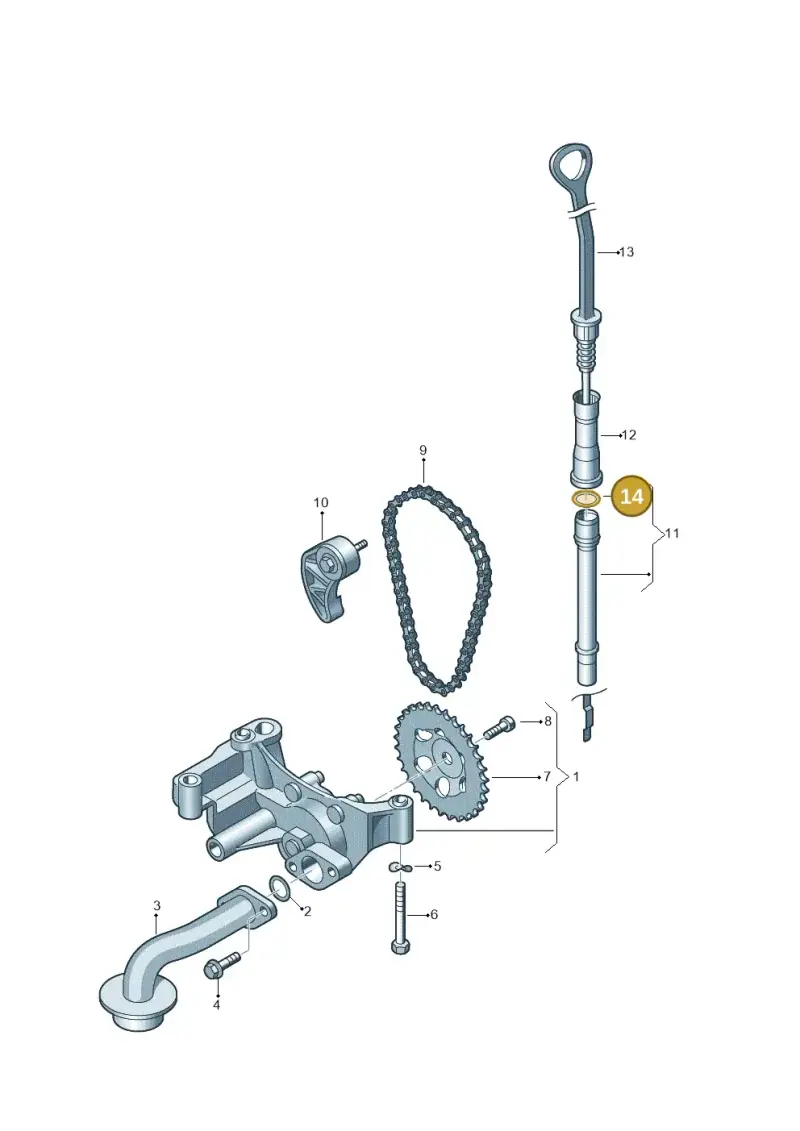 N90421101 — Volkswagen Jetta 2.0 (2015-2015) diagram 194115100, position 14