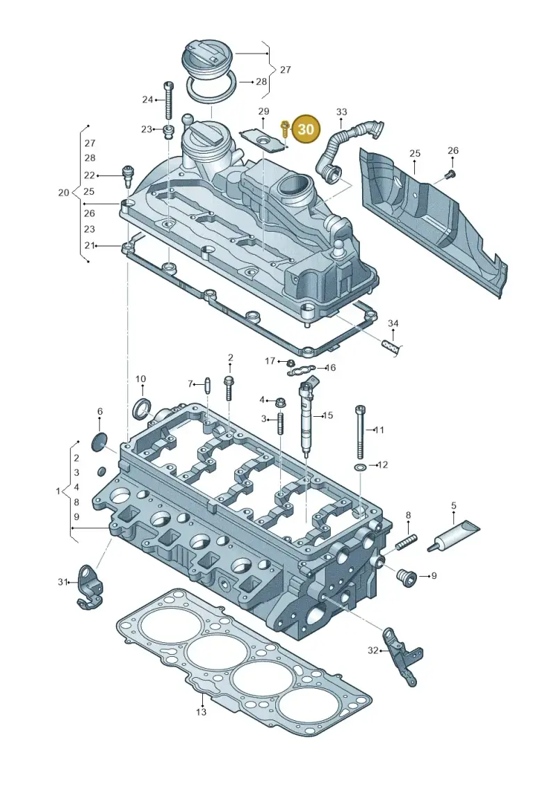 N90427502 — Volkswagen New beetle (2011-2016) diagram 634103600, position 30