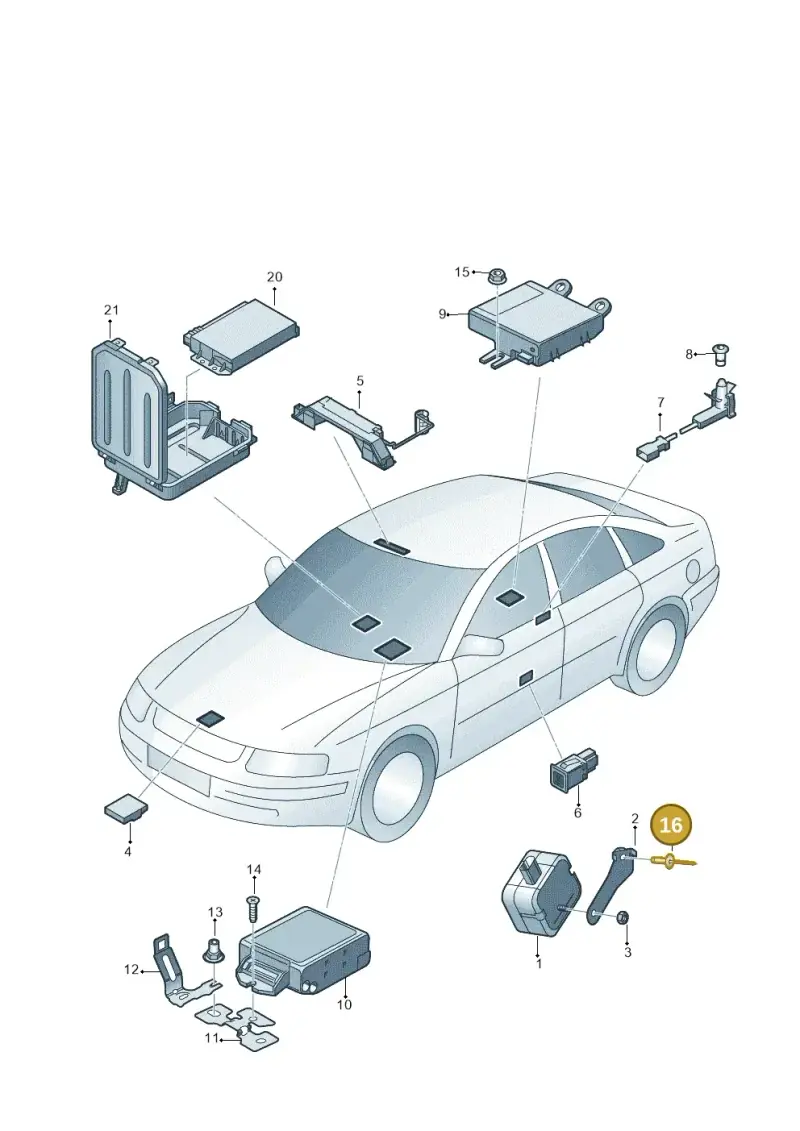 N90427901 — Audi A4/S4 Cabrio./qu. (2002-2006) diagram 249951100, position 16