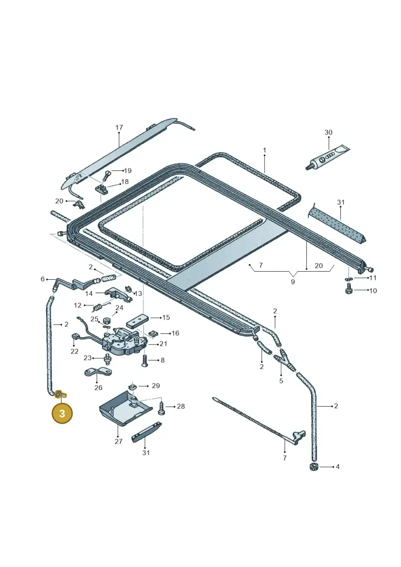 N90430401 — Volkswagen Sharan (2008-2010) diagram 117877300, position 3