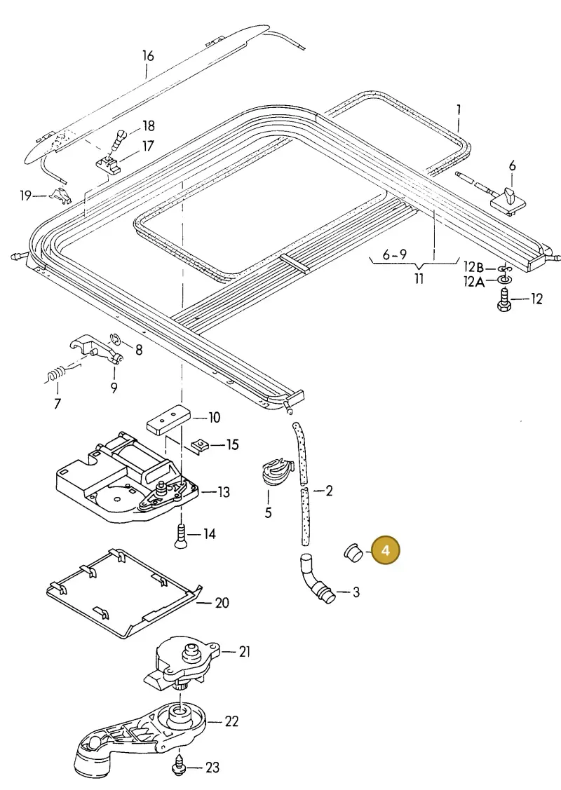 N90430401 — Volkswagen GOLF VAR./VENTO (1996-1999) diagram 121877300, position 4
