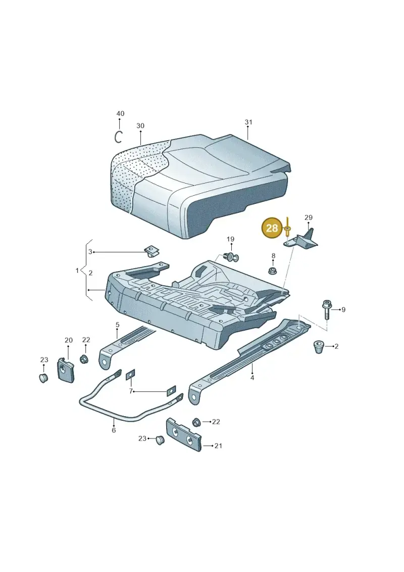 N90437401 — Volkswagen Tiguan 4Motion (2011-2018) diagram 719885020, position 28
