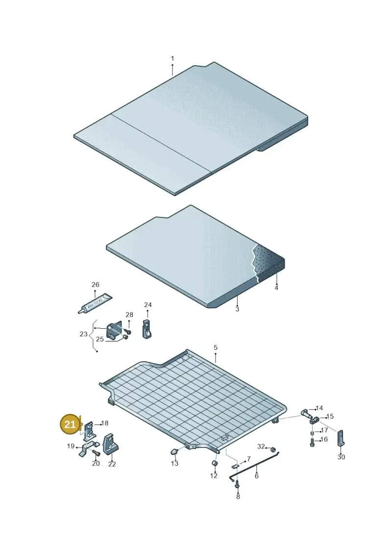 N90437401 — Volkswagen California Camper (2015-2019) diagram 733067500, position 21