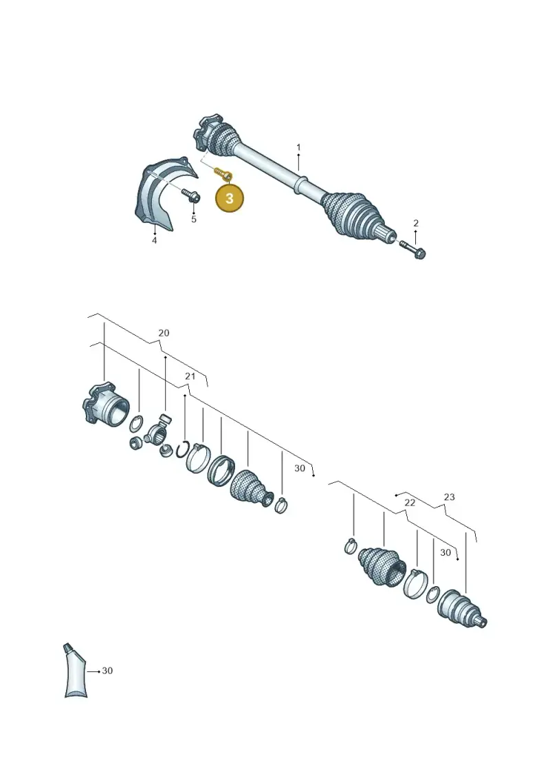 N90441103 — Volkswagen Touareg (2017-2023) diagram 439407020, position 3