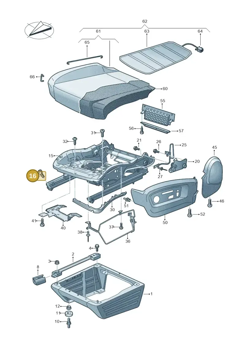 N90441103 — Volkswagen Caravelle (2015-2019) diagram 861881020, position 16