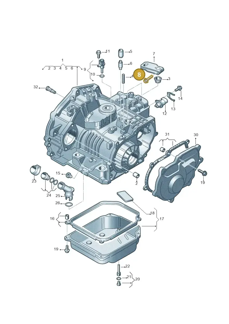 N90441601 — Volkswagen Jetta/Wagon (2002-2006) diagram 201321500, position 8
