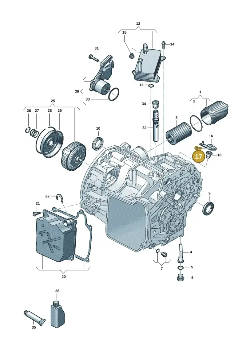 N90441603 — Volkswagen Tiguan 2.0 (2023-) diagram 7t0301590, position 17