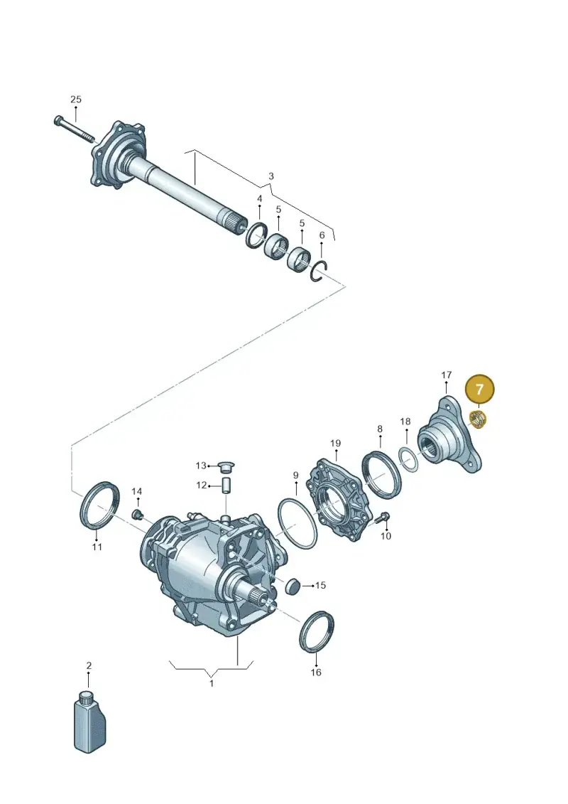 N90443801 — Volkswagen Tiguan 2.0 4Motion (2017-2024) diagram 884409010, position 7