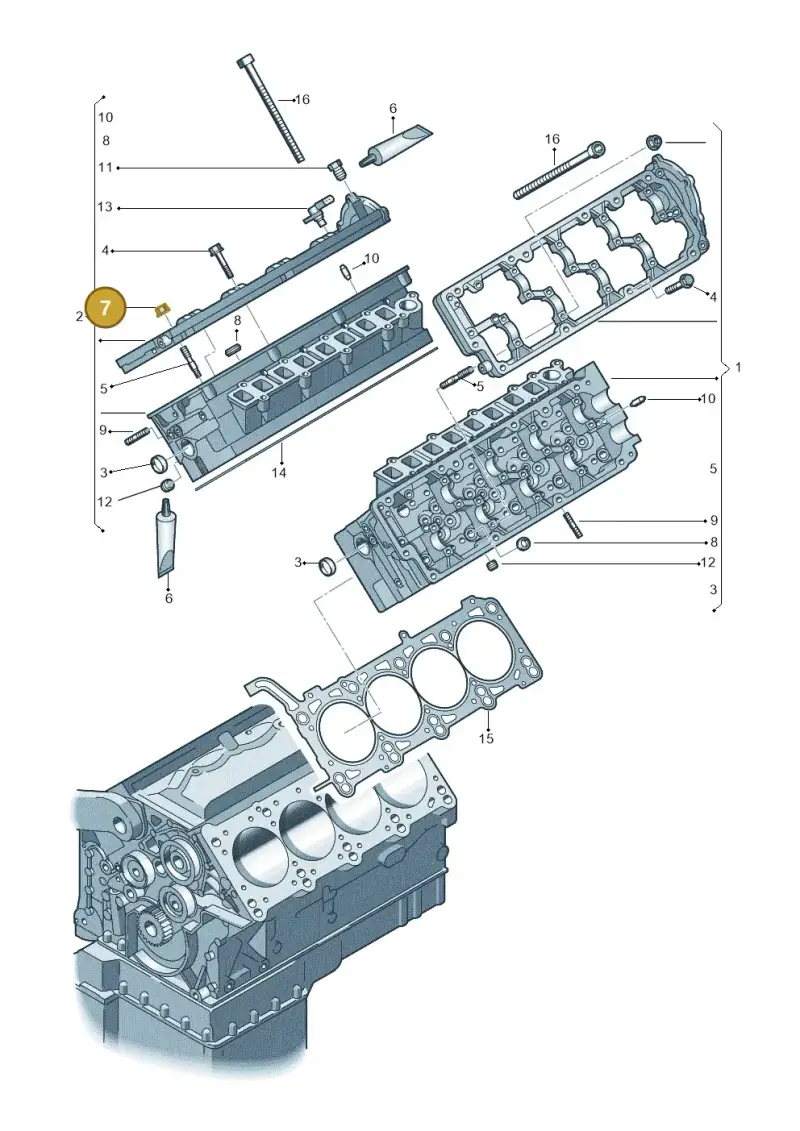 N90446502 — Volkswagen Touareg BlueMotion (2014-2018) diagram 277103450, position 7