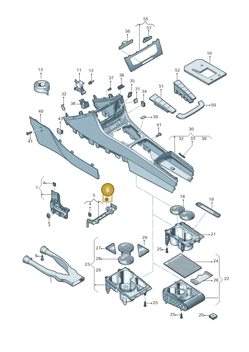 N90446502 — Volkswagen Passat CC (2011-2016) diagram 702863500, position 6