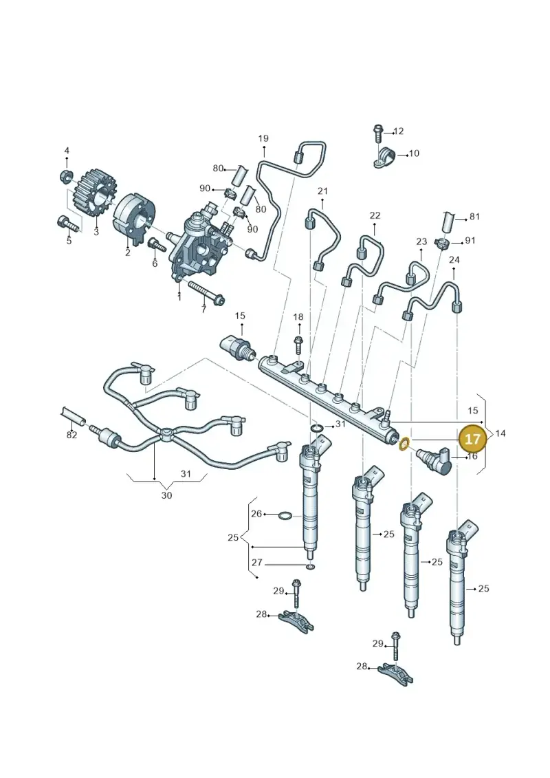 N90451902 — Volkswagen Amarok twin cab (2022-) diagram 683130450, position 17