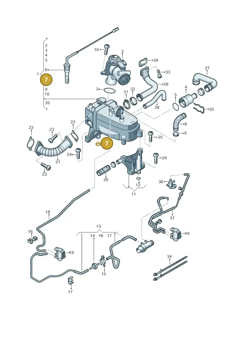 N90452003 — Volkswagen Touareg (2010-2012) diagram 693131600, position 7