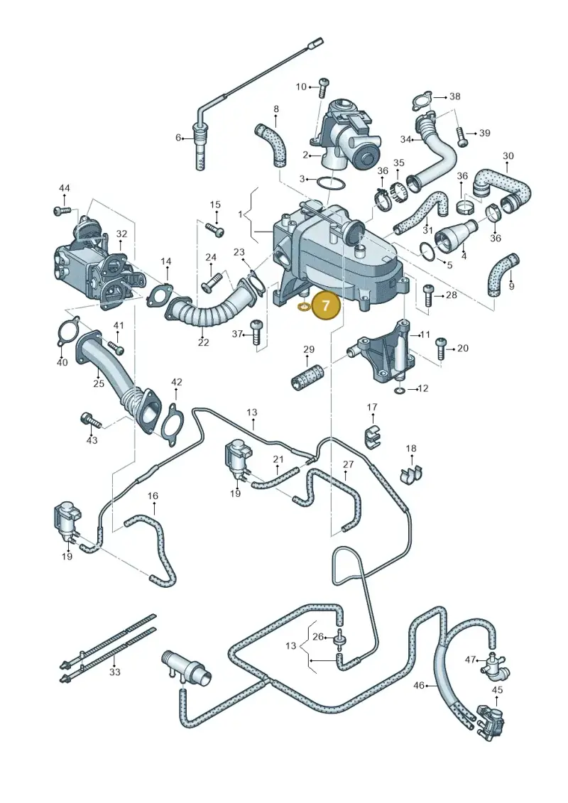 N90452003 — Volkswagen Touareg (2010-2012) diagram 693131670, position 7