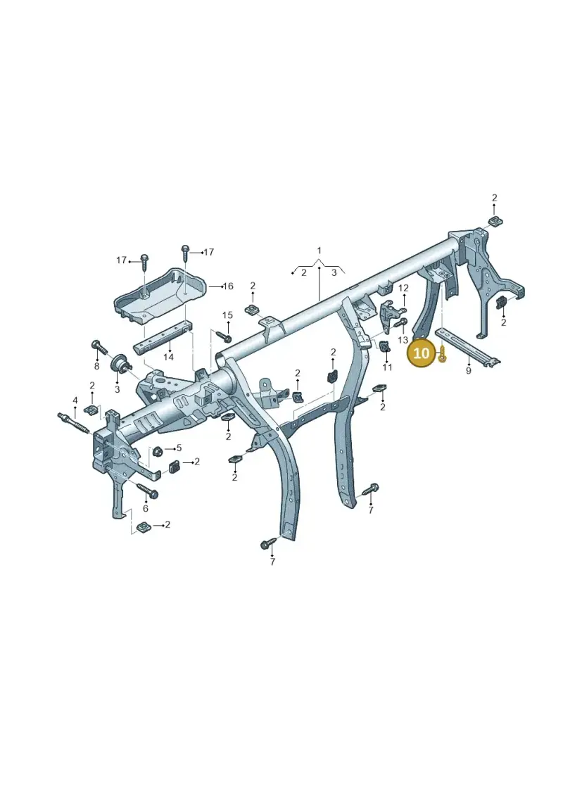 N90457003 — Audi A3 Sportback (2019-2025) diagram 596857000, position 10