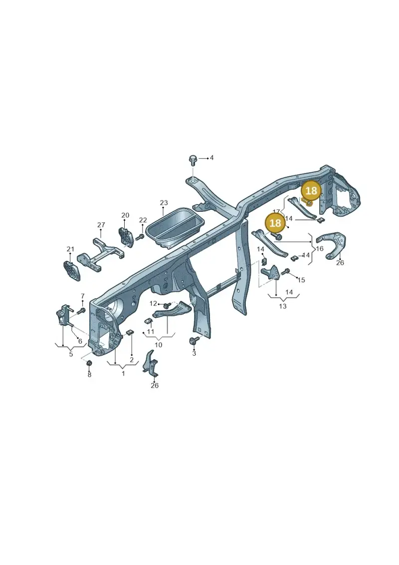 N90457003 — Audi A8 (2013-2018) diagram 771857000, position 18