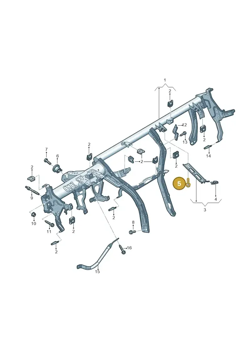 N90457003 — Audi A3 Cabriolet (2016-2020) diagram 778857000, position 5