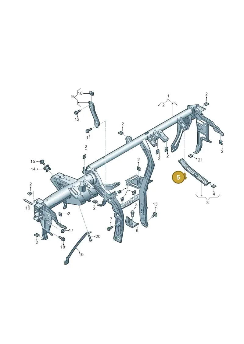 N90457003 — Audi TT RS (2016-2023) diagram 850857000, position 5