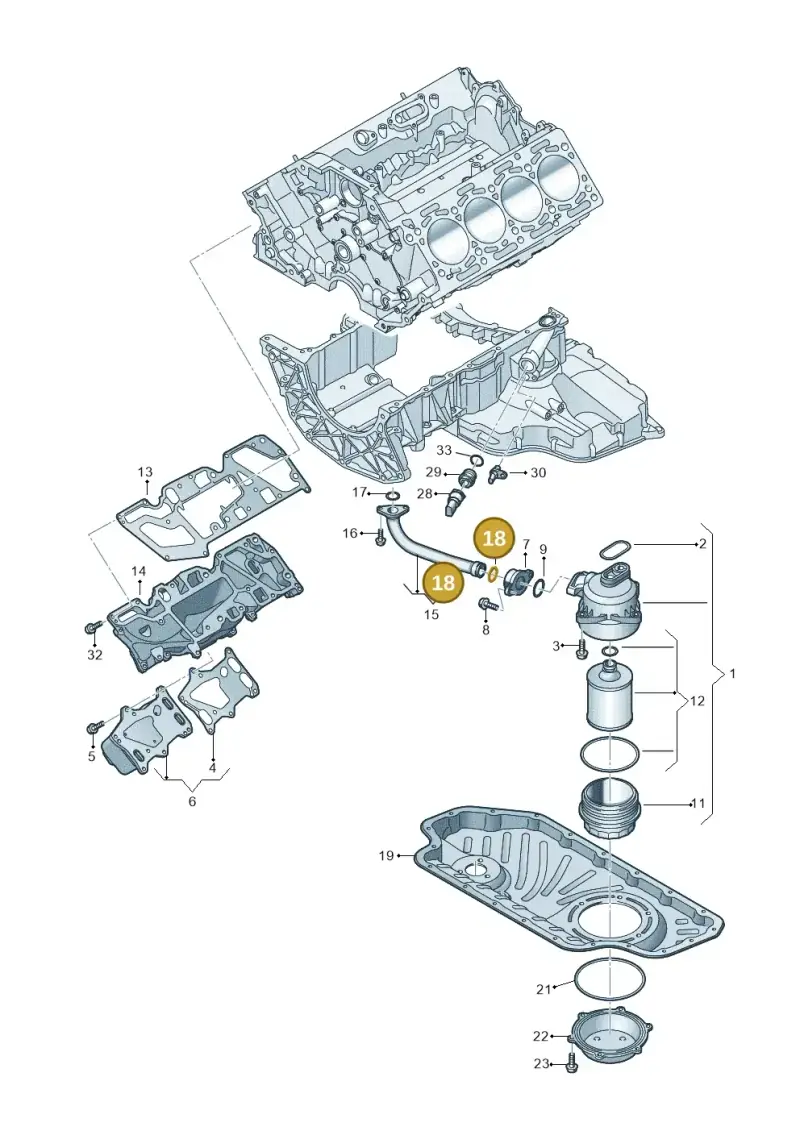 N90465004 — Volkswagen Touareg (2017-2023) diagram 439115060, position 18