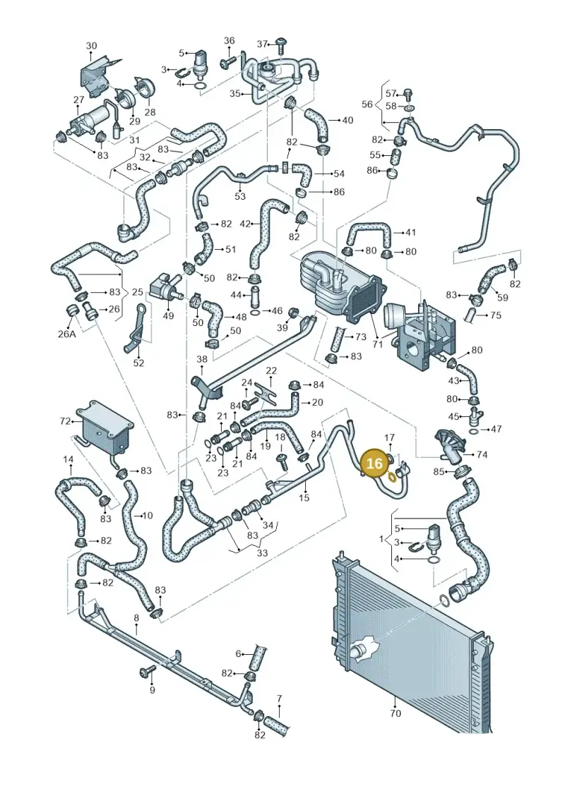 N90465004 — Volkswagen Phaeton 4motion (2010-2016) diagram 631121450, position 16
