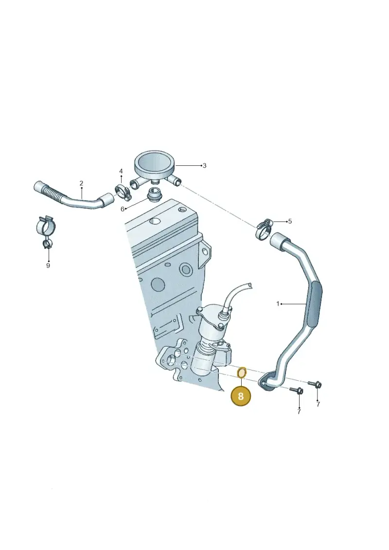 N90466301 — Volkswagen CADDY-KOMBI/KASTENW.   06> (2005-) diagram 303103850, position 8