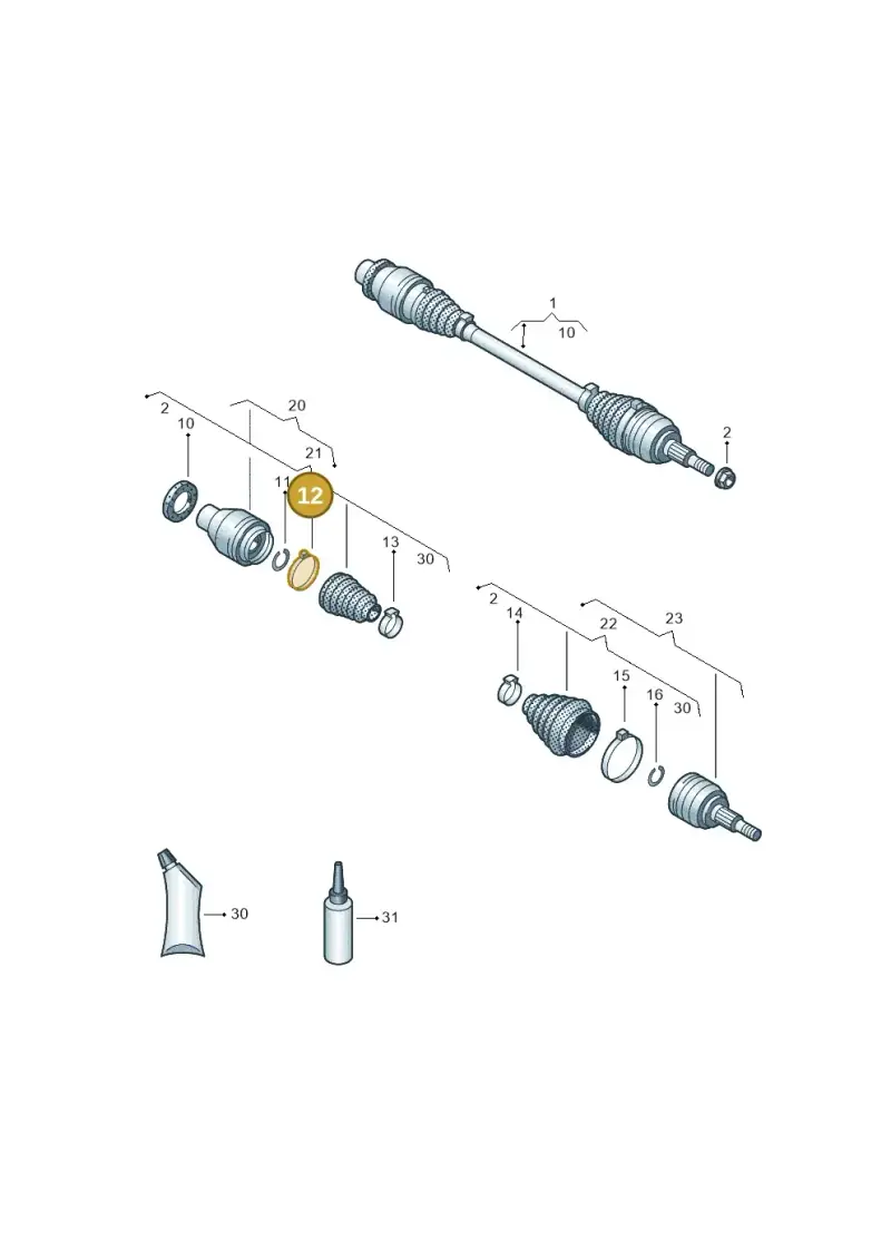 N90470601 — Volkswagen TRANSPORTER/4MOTION    07 (2006-2007) diagram 479407300, position 12