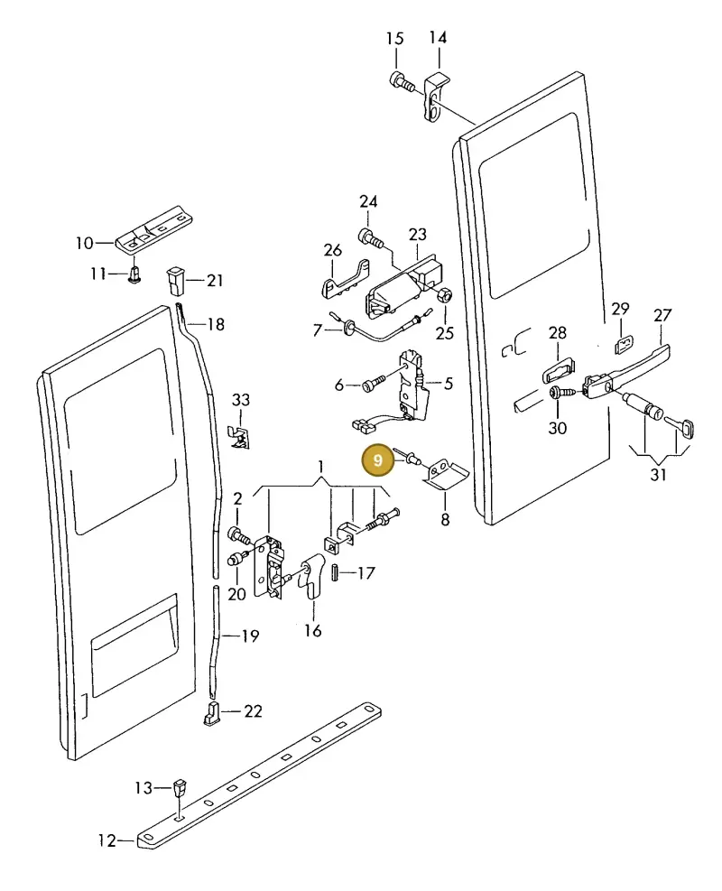 N90478601 — Volkswagen LT, LT 4X4 (2003-2006) diagram 176827650, position 9