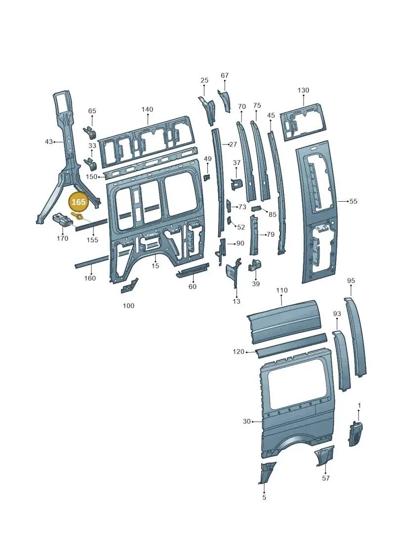 N90478601 — Volkswagen CRAFTER                06> (2006-) diagram 483809550, position 165