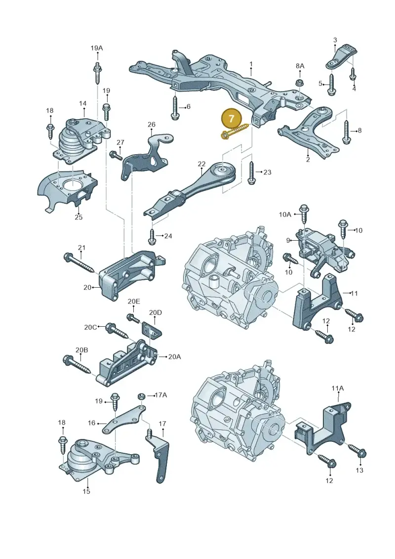 N90484004 — Volkswagen Polo (2012-2014) diagram 747199250, position 7